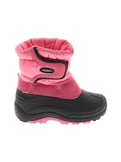 Pre-owned Khombu Kids' Ankle Boots In Pink
