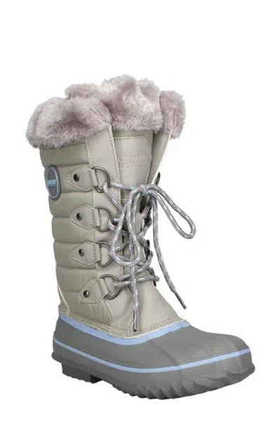 Khombu Denise Faux Fur Lined Boot In Grey