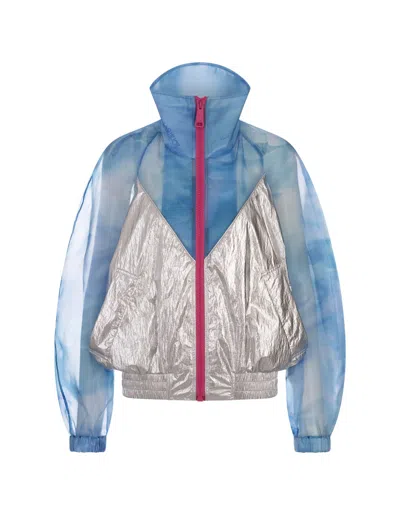 Khrisjoy Air Moon Windbreaker Jacket In Tropical Breeze In Gnawed Blue