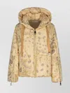 Khrisjoy 'crop Bandana' Pink Polyester Blend Down Jacket