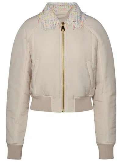 Khrisjoy Long-sleeved Zipper Casual Jacket In Beige