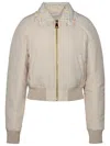 Khrisjoy Long-sleeved Zipper Casual Jacket In Beige