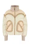 Khrisjoy Ivory Nylon Corazon Down Jacket In Beige