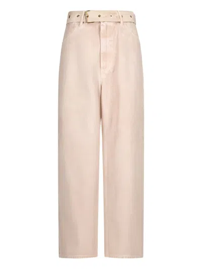 Khrisjoy Belted Trousers In Neutral