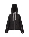 Khrisjoy Black Down Jacket With Branded Drawstring In Black