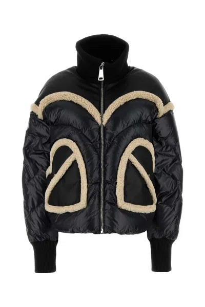 KHRISJOY BLACK NYLON CORAZON DOWN JACKET