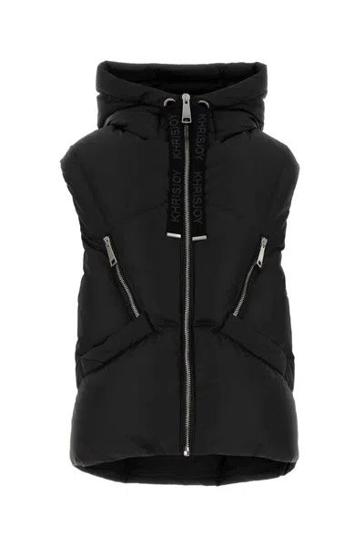 KHRISJOY BLACK POLYESTER BLEND DOWN JACKET