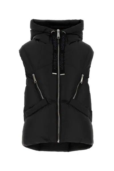KHRISJOY KHRISJOY BLACK POLYESTER BLEND DOWN JACKET