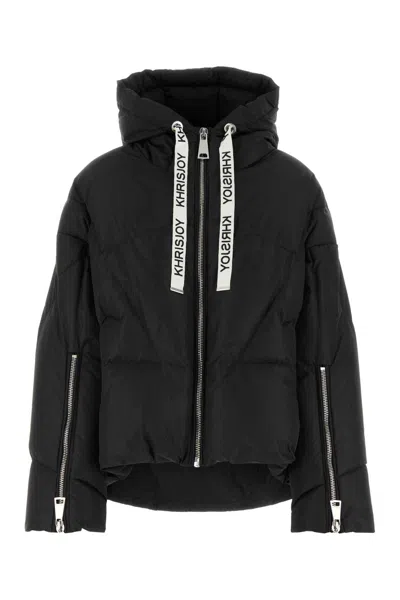 KHRISJOY BLACK POLYESTER DOWN JACKET