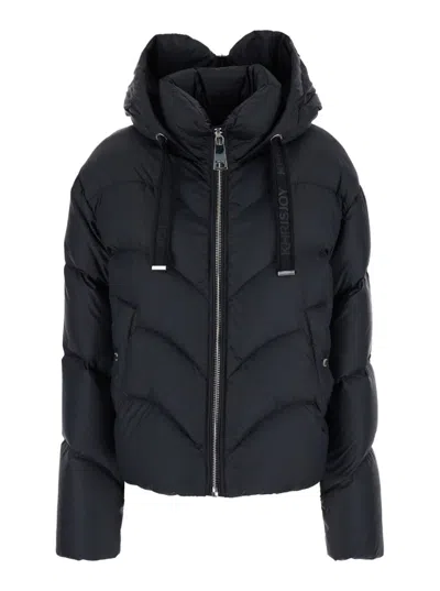 KHRISJOY BLACK PUFFER QUILTED JACKET