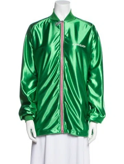 Pre-owned Khrisjoy Bomber Jacket W/ Tags In Green