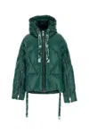 Khrisjoy Khris Iconic Shiny Puffer Jacket In Forestgreen