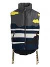 Khrisjoy Oversize Patchwork Colorblock Nylon Vest In Multi