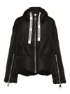 Khrisjoy Black Down Jacket With Branded Drawstring In Black