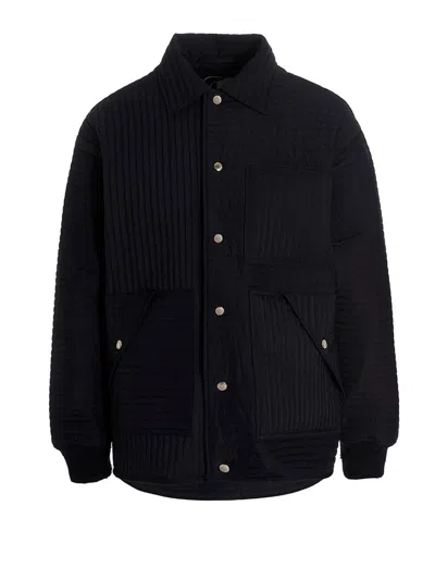 KHRISJOY CHORE QUILTED STRIPES DOWN JACKET