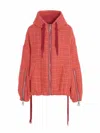 Khrisjoy 'tweed Windbreaker Chris' Jacket In Red