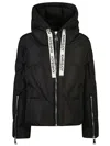 Khrisjoy Black Down Jacket With Branded Drawstring In Black