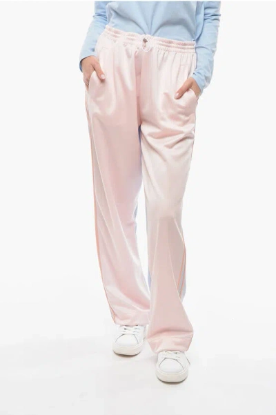 Khrisjoy Colorblock-jersey Joggers With Contrasting Bands In Pink