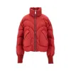 Khrisjoy Corazon Shiny Down Jacket In Red