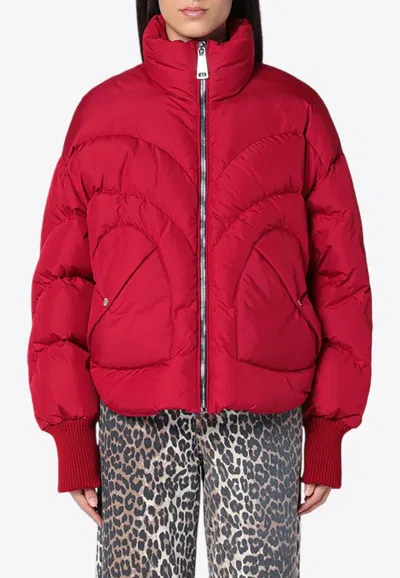 KHRISJOY CORAZON HEART-SHAPED POCKETS PUFFER JACKET
