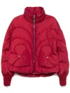 Khrisjoy Corazon Shiny Down Jacket In Red