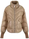 Khrisjoy Corazon Shiny Down Jacket In Neutrals