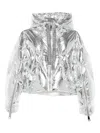 Khrisjoy Crop Iconic Milan In Silver Mirror Clothing In Gray