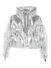Khrisjoy Crop Iconic Milan In Silver Mirror Clothing In White