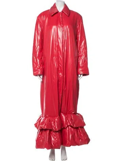 Pre-owned Khrisjoy Down Coat W/ Tags In Red