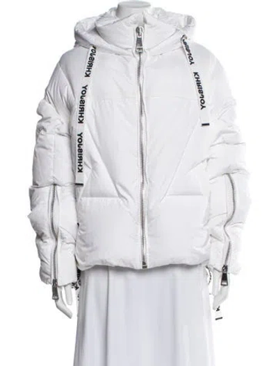 Pre-owned Khrisjoy Down Coat In White