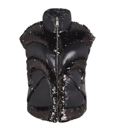 Khrisjoy Down Embellished Corazon Gilet In Black