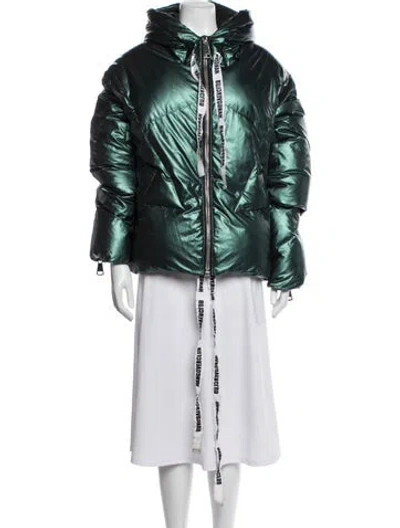 Pre-owned Khrisjoy Down Jacket In Green