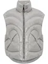 Khrisjoy Sleevless Down Vest In Grey