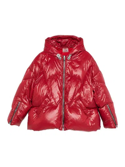 Khrisjoy Kids' Down Jacket With Hood In Burgundy