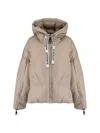 Khrisjoy Puff Khris Iconic Hooded Down Jacket In Beige