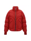 Khrisjoy Corazon Heart-shaped Pockets Puffer Jacket In Red