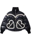 Khrisjoy Black Nylon Corazon Down Jacket In Black