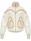 Khrisjoy Ivory Nylon Corazon Down Jacket In Neutrals
