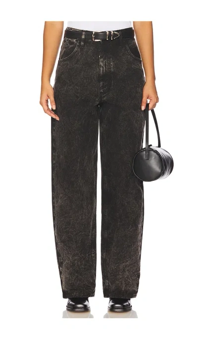 Khrisjoy Elio Dyed Wide Leg Jeans In Black