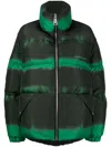 Khrisjoy Faded-effect Puffer Jacket In Green