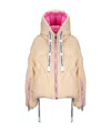 Khrisjoy Faux Shearling Puffer Jacket In Nude