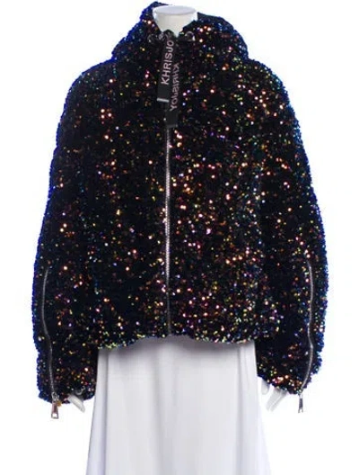 Pre-owned Khrisjoy Floral Print Jacket W/ Tags In Black