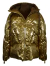 Khrisjoy Gold Polyester Down Feather Jacket In Gold