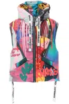 KHRISJOY GRAFFITI PRINT ICONIC DOWN VEST