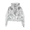 Khrisjoy Silver Quilted Hooded Jacket In Silver