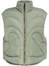 Khrisjoy High-neck Vest Jacket In Green