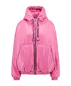 Khrisjoy Taffeta Logo Casual Jacket In Pink