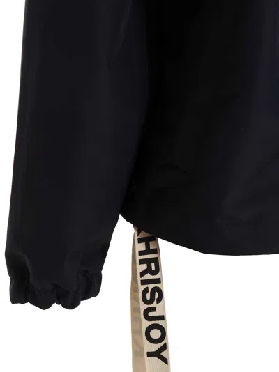 Khrisjoy Hooded Nylon Windbreaker Windbreaker Jacket In Black