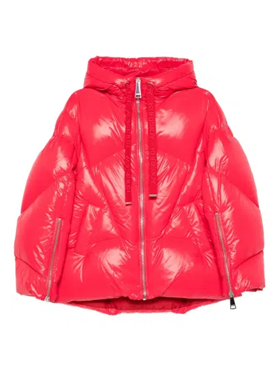 Khrisjoy Hooded Quilted Jacket In Red