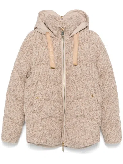 Khrisjoy Puffer In Beige Polyester In 褐色